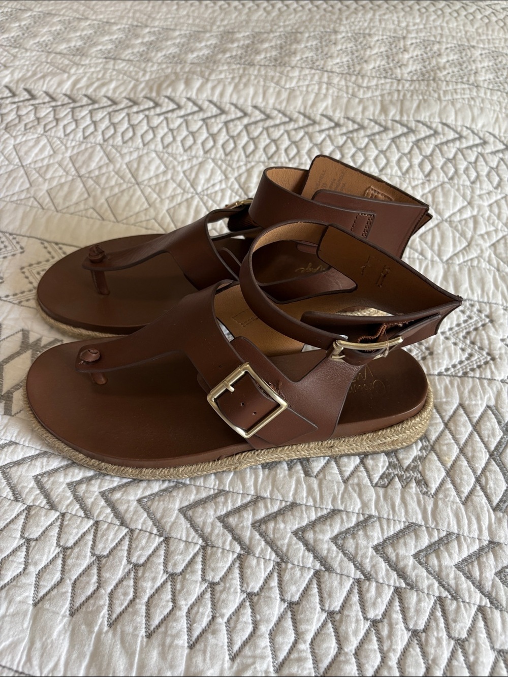 Crown Vintage Sanshell Espadrille Sandal Size 8.5 - Picture 3 of 4